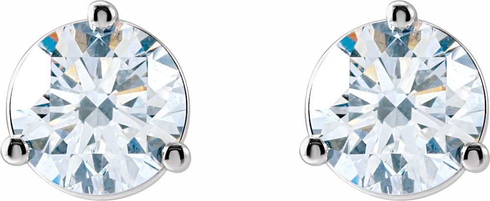 14K White Gold 1 1/5 CTW Lab-Grown Diamond Stud Earrings