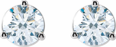 14K White Gold 1 1/5 CTW Lab-Grown Diamond Stud Earrings
