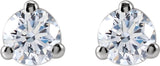 14K White 1/5 CTW Lab-Grown Diamond Stud Earrings