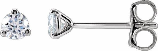 14K White Gold 1/5 CTW Lab-Grown Diamond Stud Earrings