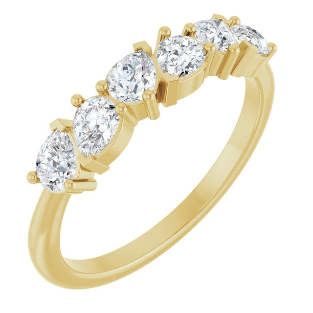 14K Yellow 7/8 CTW Lab-Grown Diamond Anniversary Band