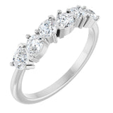 14K White 7/8 CTW Natural Diamond Anniversary Band