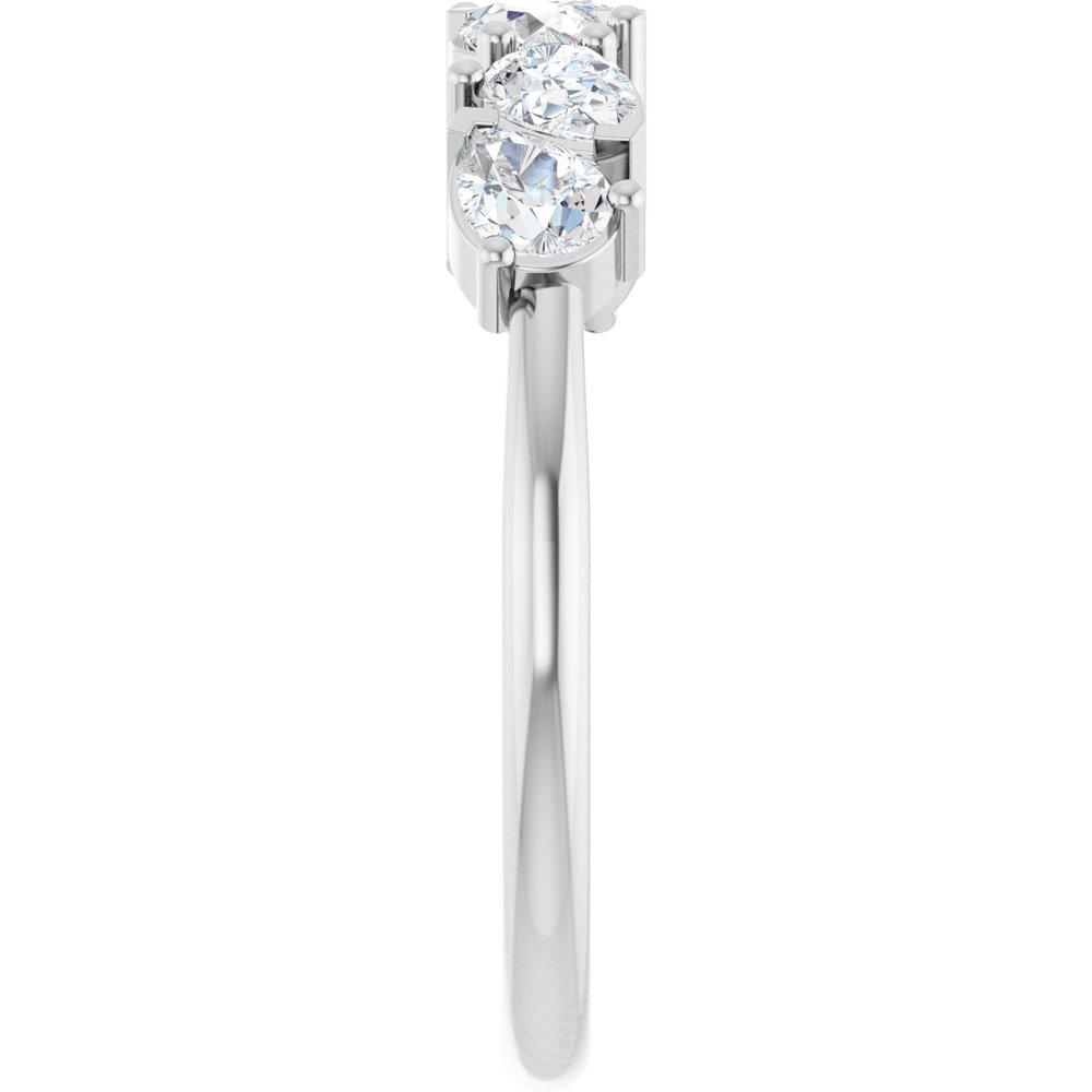 14K White 7/8 CTW Natural Diamond Anniversary Band