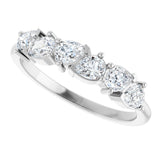 14K White 7/8 CTW Natural Diamond Anniversary Band