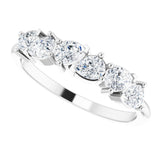 14K White 7/8 CTW Natural Diamond Anniversary Band