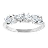 14K White 7/8 CTW Natural Diamond Anniversary Band