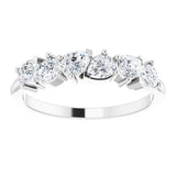 14K White 7/8 CTW Natural Diamond Anniversary Band