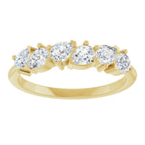 14K Yellow 7/8 CTW Natural Diamond Anniversary Band