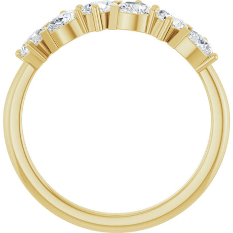 14K Yellow 7/8 CTW Natural Diamond Anniversary Band
