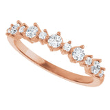 14K Rose 3/8 CTW Natural Diamond Anniversary Band