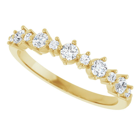 14K Yellow 3/8 CTW Natural Diamond Anniversary Band