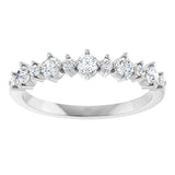 14K White 3/8 CTW Natural Diamond Anniversary Band