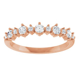 14K Rose 3/8 CTW Natural Diamond Anniversary Band