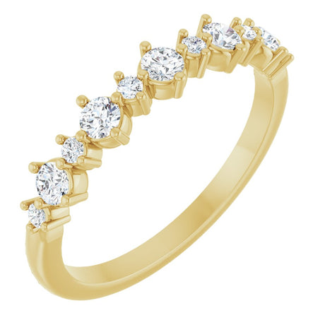 14K Yellow 3/8 CTW Natural Diamond Anniversary Band