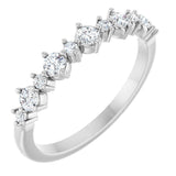 14K White 3/8 CTW Natural Diamond Anniversary Band