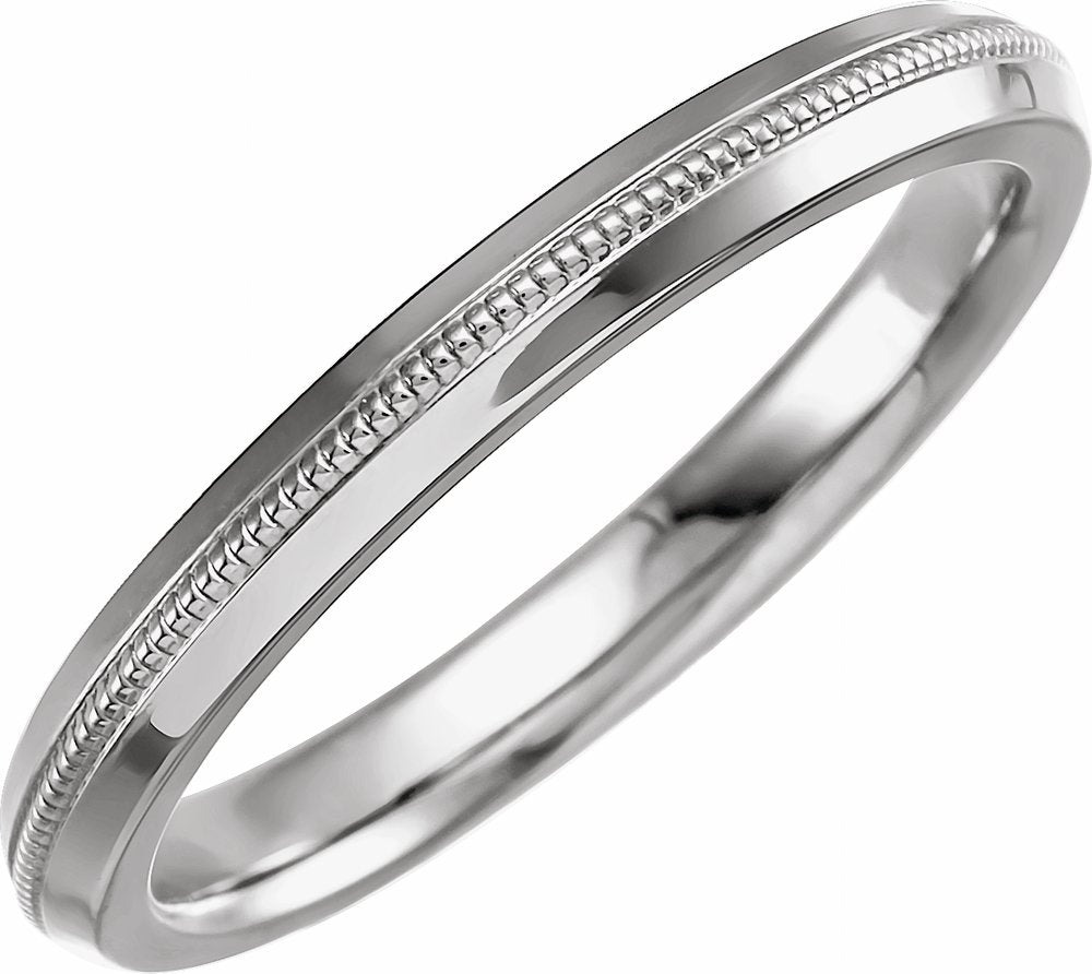 14K White Gold 2.5 mm Knife Edge Band Size 7