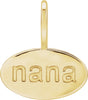 14K Yellow Nana Charm/Pendant