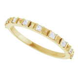 14K Yellow 1/5 CTW Natural Diamond Anniversary Band