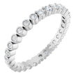 14K White 1/2 CTW Natural Diamond Reversible Eternity Band Size 7