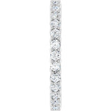 14K White Gold 1/2 CTW Natural Diamond Reversible Eternity Band Size 7