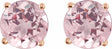 14K Rose 5 mm Natural Pink Morganite Stud Earrings