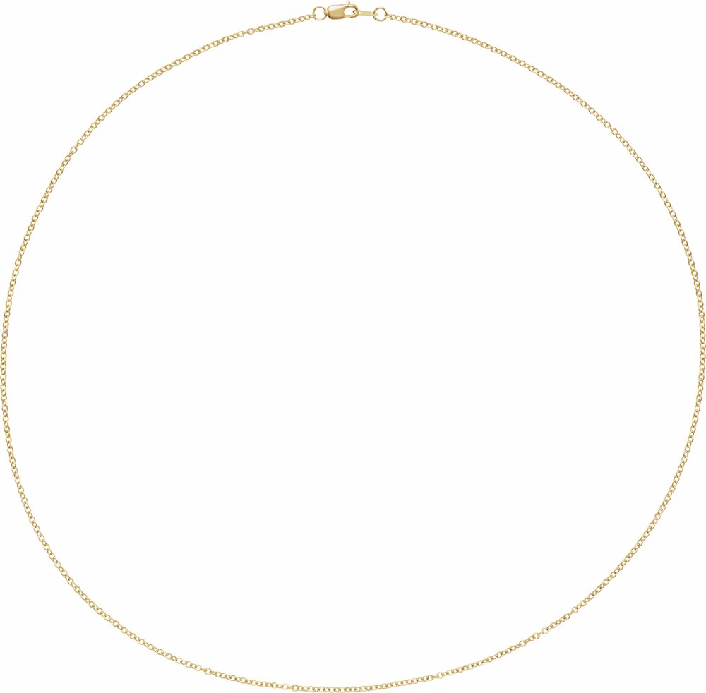 14K Yellow Gold-Filled 1.5 mm Cable 24" Chain