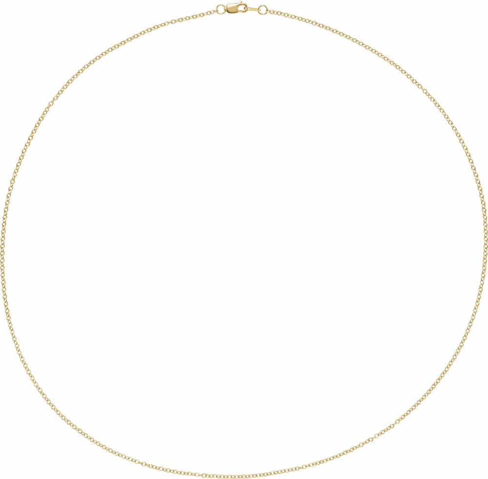 14K Yellow Gold 1.5 mm Cable 24" Chain