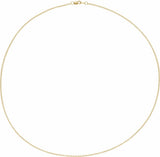 14K Yellow Gold 1.5 mm Cable 18" Chain