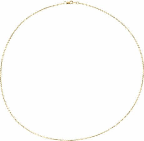 14K Yellow Gold 1.5 mm Cable 18" Chain