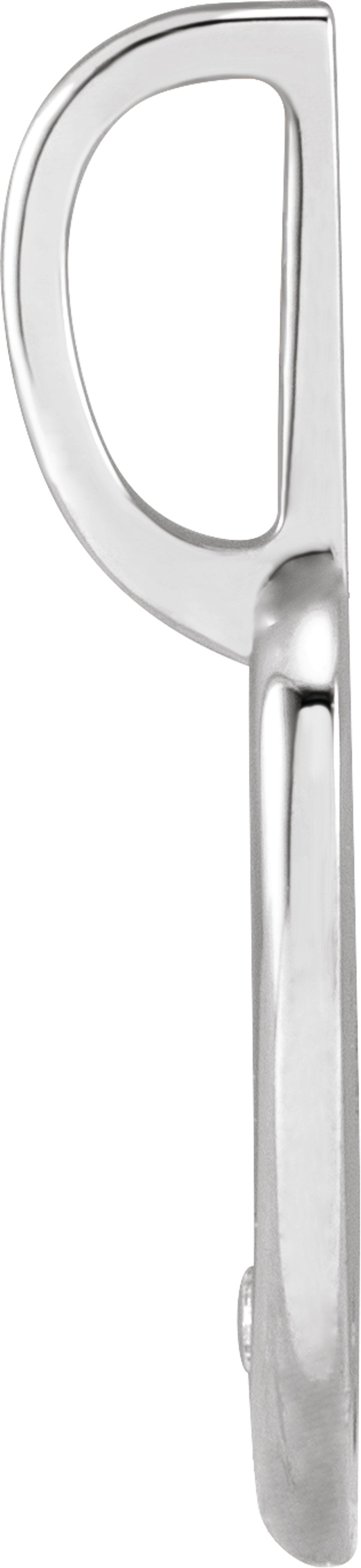 14K White Gold .02 CT Natural Diamond Engraved MOM Heart Charm/Pendant
