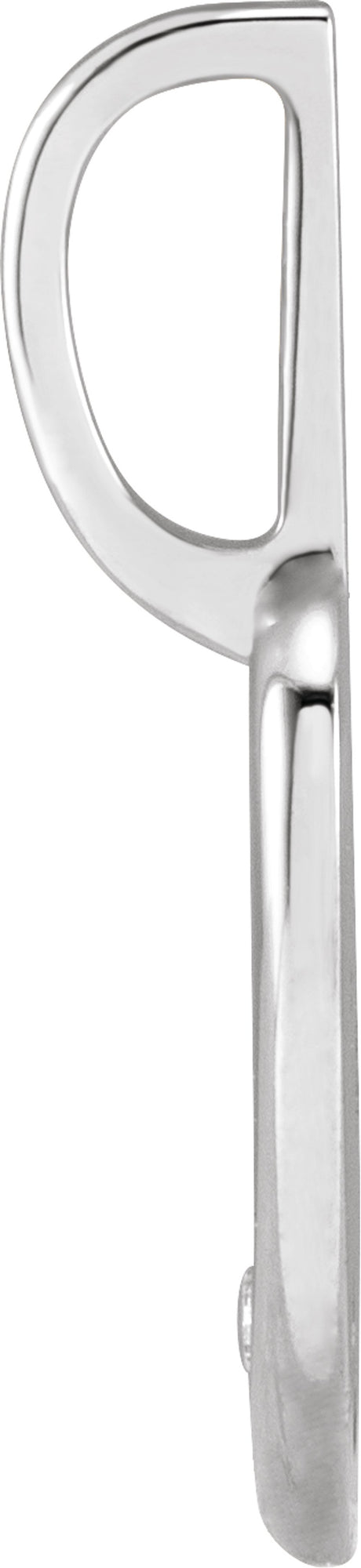 14K White Gold .02 CT Natural Diamond Engraved MOM Heart Charm/Pendant
