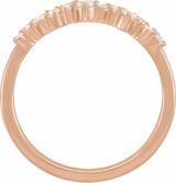 14K Rose Gold 1/4 CTW Lab-Grown Diamond Scattered Stackable Ring