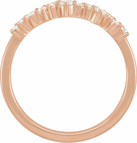 14K Rose Gold 1/4 CTW Lab-Grown Diamond Scattered Stackable Ring
