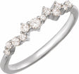 14K White Gold 1/4 CTW Lab-Grown Diamond Scattered Stackable Ring