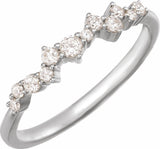 14K White Gold 1/4 CTW Lab-Grown Diamond Scattered Stackable Ring