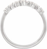 Sterling Silver 1/4 CTW Lab-Grown Diamond  Scattered Stackable Ring