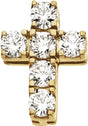14K Yellow Gold 1 CTW Natural Diamond Cross Pendant 