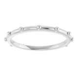 Sterling Silver Beaded Station Ring