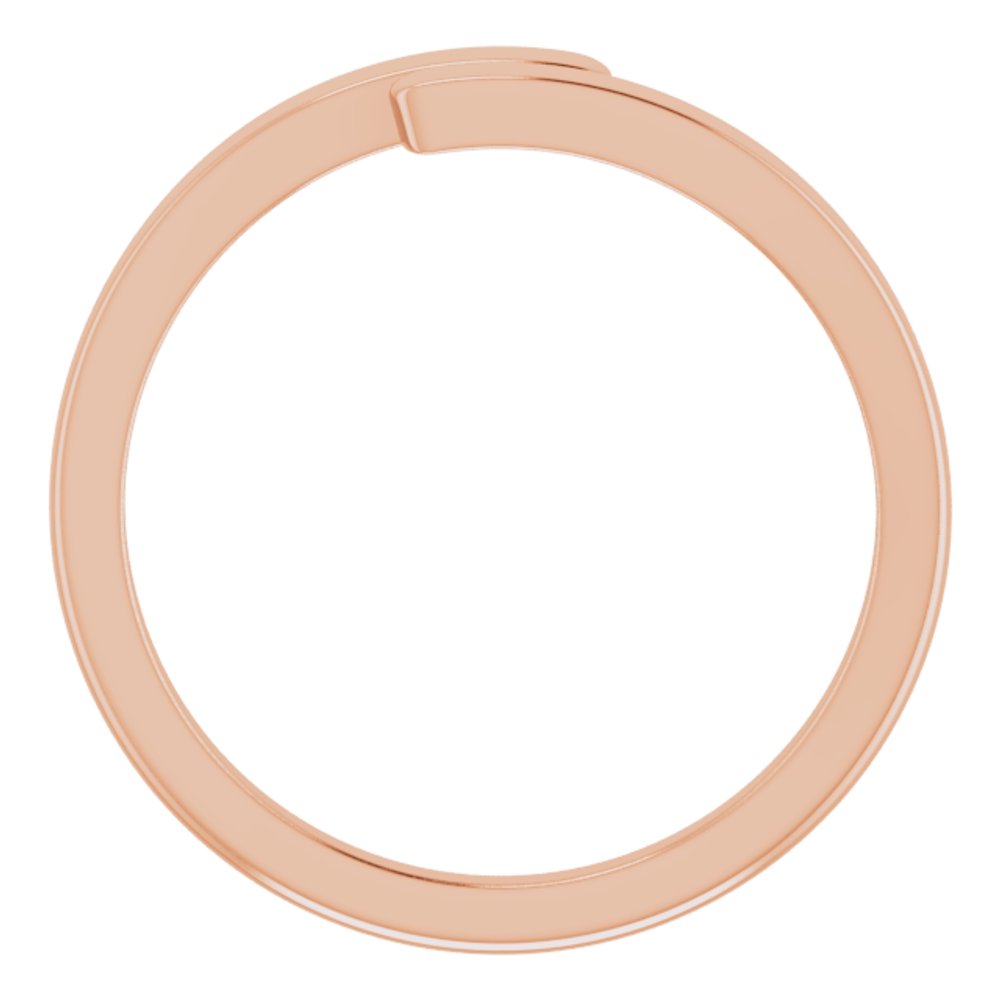 14K Rose Gold Engravable Bypass Ring