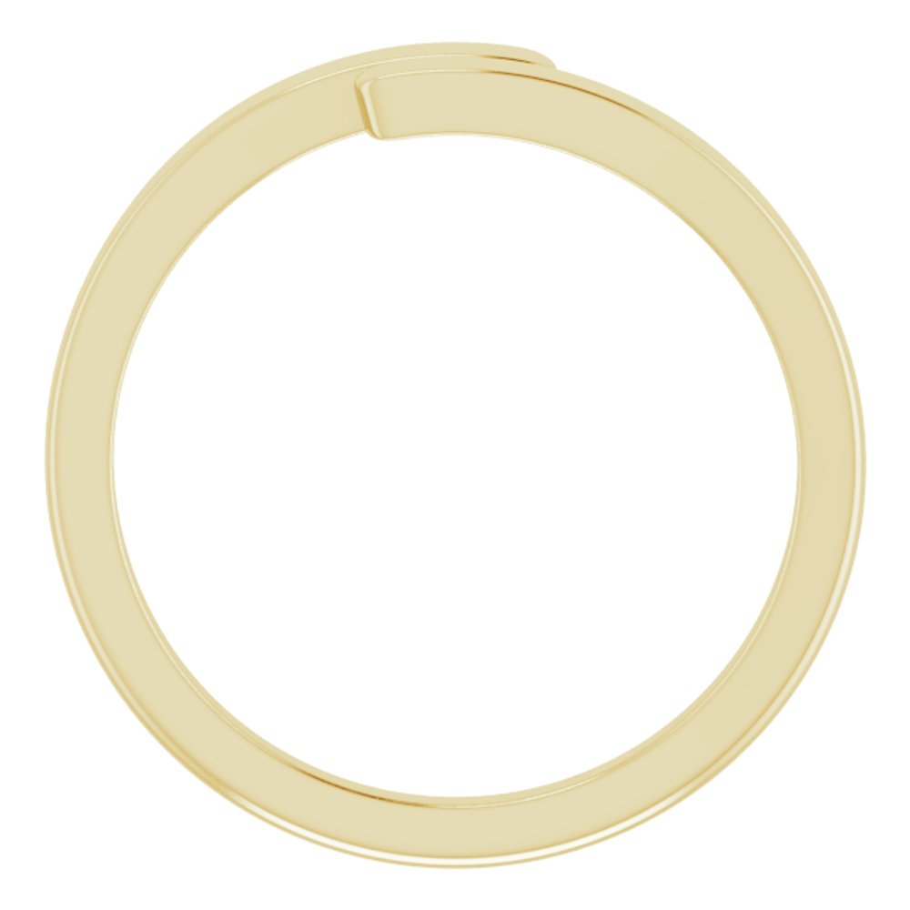 14K Yellow Engravable Bypass Ring