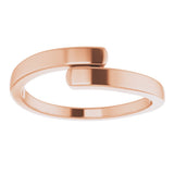 14K Rose Gold Engravable Bypass Ring