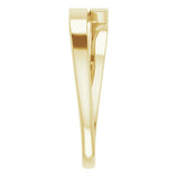 14K Yellow Gold Engravable Bypass Ring