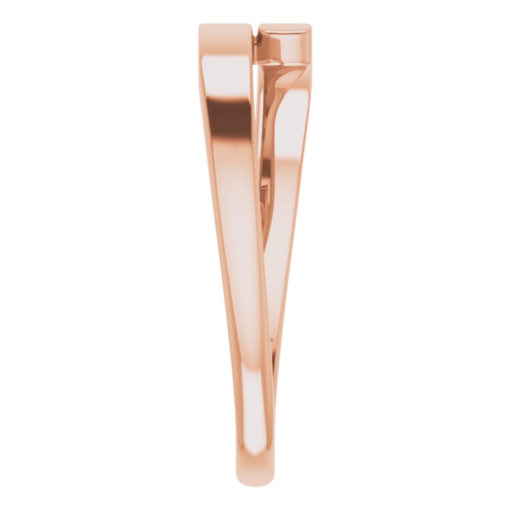 14K Rose Gold Engravable Bypass Ring