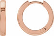 14K Rose Gold Hinged 12 mm Hoop Earrings
