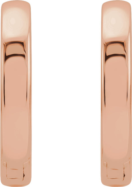 14K Rose Gold Hinged 18 mm Hoop Earrings
