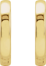 14K Yellow Gold Hinged 12 mm Hoop Earrings