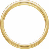 10K Yellow Gold 6 mm Nugget Pattern Inlay Flat Band Size 10