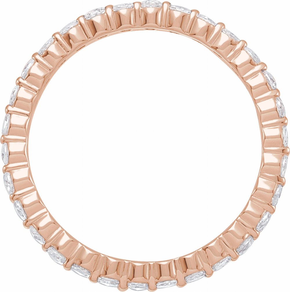 14K Rose 1/2 CTW Natural Diamond Eternity Band