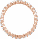 14K Rose 1/2 CTW Natural Diamond Eternity Band