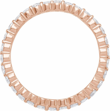 14K Rose 1/2 CTW Natural Diamond Eternity Band